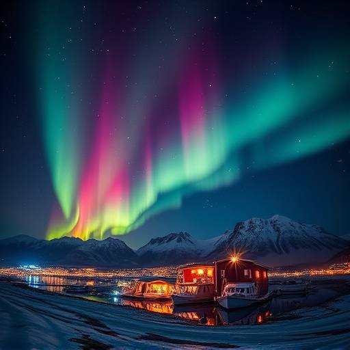 Fantastisk bilde av nordlyset over Tromsø